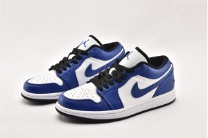 Air Jordan 1 Low Game Royal White Blue 553558 124 Womens And Mens Shoes  